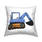 Stupell Industries Blue Construction Excavator Vehicle Outdoor Printed Pillow